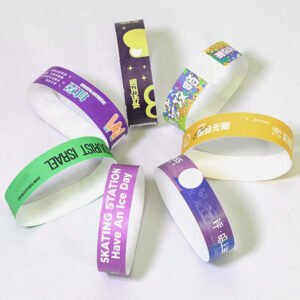 Custom Tyvek Paper Event Wristbands – Disposable Concert, Festival & Swimming Pool Bracelets with Logo Printing