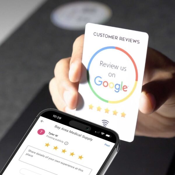 Reusable NFC Smart Review Card with QR Code – 13.56MHz RFID Tap-to-Review Business Card - Image 6