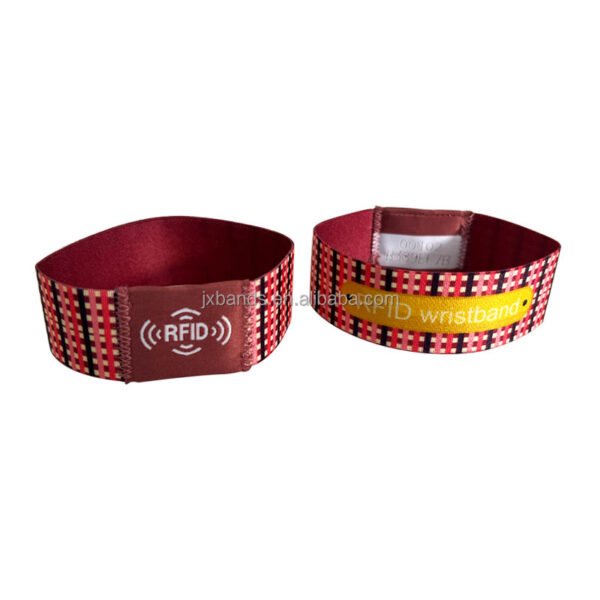 Custom RFID Elastic Fabric Wristband – Stretch Polyester Sublimation Cloth NFC Bracelet for Festivals, Events & Access Control - Image 2