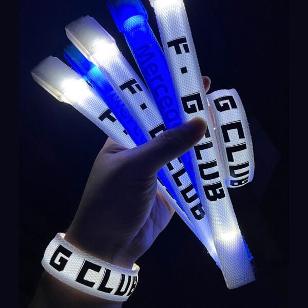 Sound-Activated LED Fabric Wristband – Custom Glowing Luminous Event Bracelets for Festivals, Concerts & Parties - Image 4