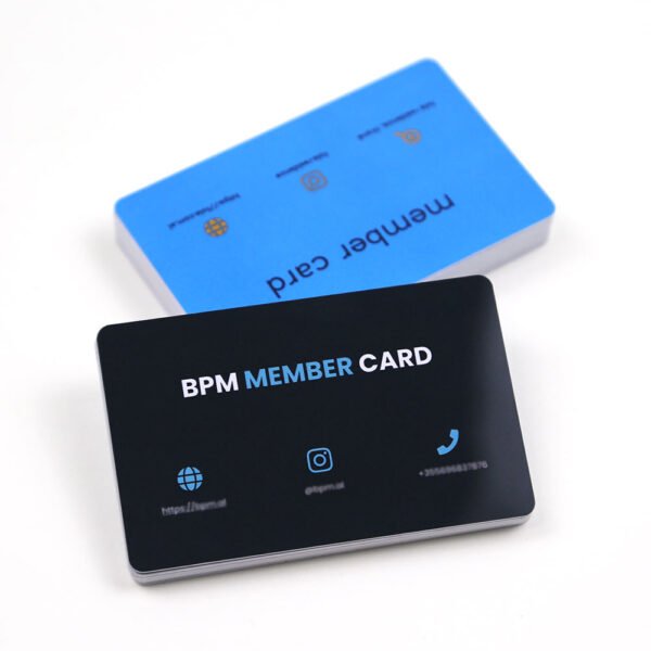The luxury PVC NFC business card is a transparent high-end smart card with custom printing and NFC technology, perfect for VIP business cards, membership programs, and premium branding.