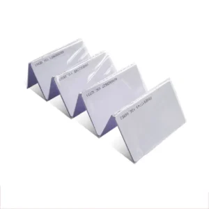 Custom dual-frequency PVC RFID NFC cards (125kHz T5577 & 13.56MHz MIFARE/NTAG) for access control, hotel keycards, membership, and ID badges. Durable PVC with custom printing, encoding, and full personalization.