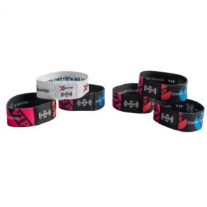 Custom RFID Elastic Fabric Wristband – Stretch Polyester Sublimation Cloth NFC Bracelet for Festivals, Events & Access Control