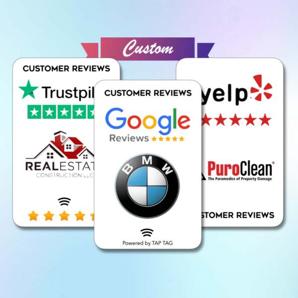 Reusable NFC Smart Review Card with QR Code – 13.56MHz RFID Tap-to-Review Business Card - Image 2