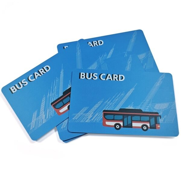 Eco-friendly 13.56MHz NFC paper RFID cards, waterproof and recyclable, designed for public transport tickets, school bus passes, parking, access control, and event entry.
