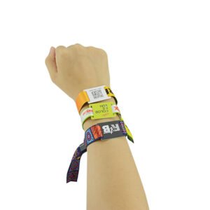 Disposable RFID Fabric Wristband – One-Time Use PVC RFID Event Bracelets with NFC 13.56MHz Chip