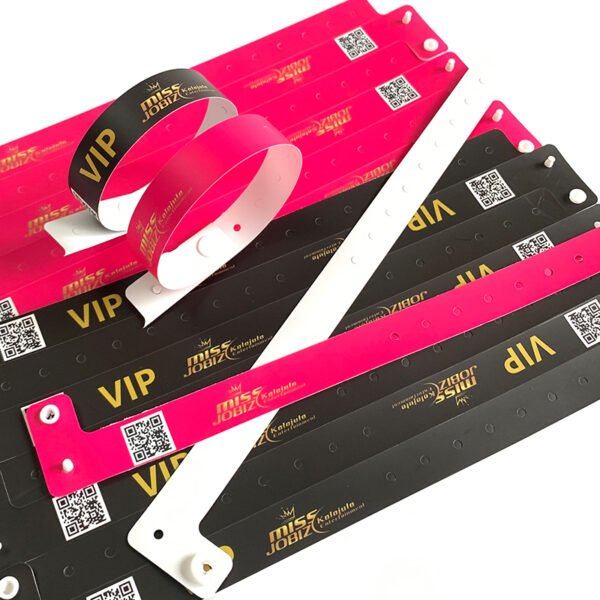 Custom Vinyl Wristbands – Disposable PVC Event Bracelets with QR Code Printing for Festivals, Parties & Medical ID - Image 2