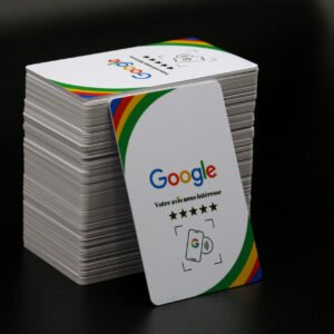 Reusable NFC Smart Review Card with QR Code – 13.56MHz RFID Tap-to-Review Business Card