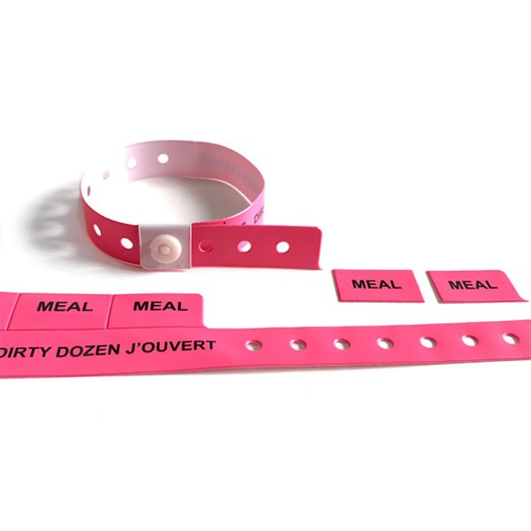 Custom Vinyl Wristbands – Disposable PVC Event Bracelets with QR Code Printing for Festivals, Parties & Medical ID