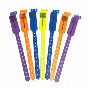 RFID Vinyl Wristbands – Custom PVC Event Bracelets with Logo & QR Code Printing for Concerts, Festivals & Hospitals