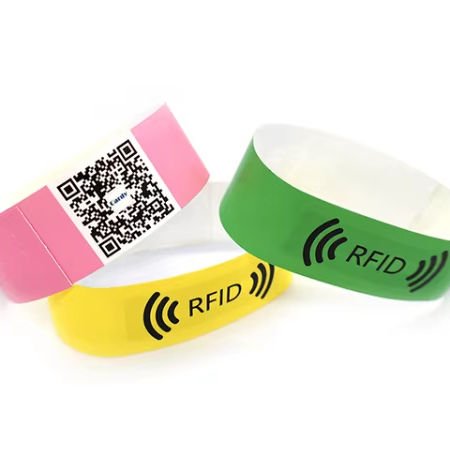 Disposable F08 Chip RFID Wristband – Synthetic PP Paper Smart Bracelet for Events, Festivals, Hospitals & Access Control