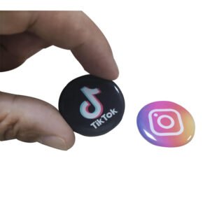 Waterproof Custom NFC Epoxy Sticker-13.56MHz NTAG213 Anti-Metal Tag with Customized Logo for Social Media Promotions