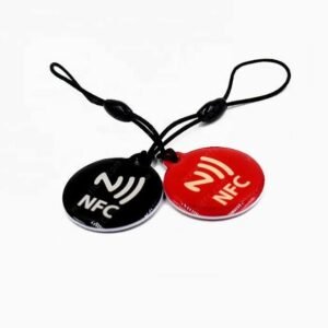 Custom Logo NFC Epoxy Keyfob – Durable, waterproof 125kHz NFC tags with QR code functionality. Perfect for keychains, necklaces, and access control applications. Fully customizable with logos and secure identification features.