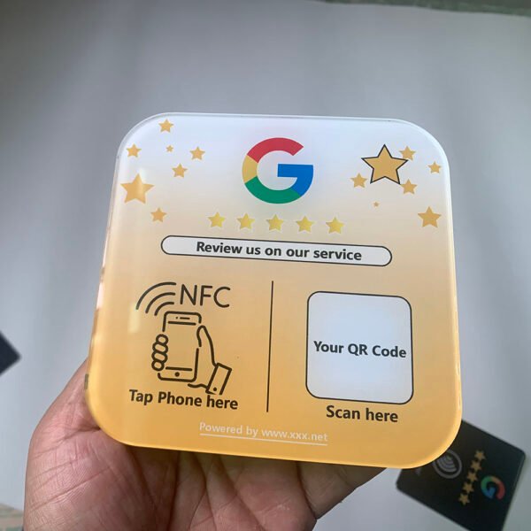Big Size Custom NFC Sticker for Restaurants, Bars, and Events – 13.56MHz Epoxy Phone Sticker for Google Reviews & Menus - Image 3