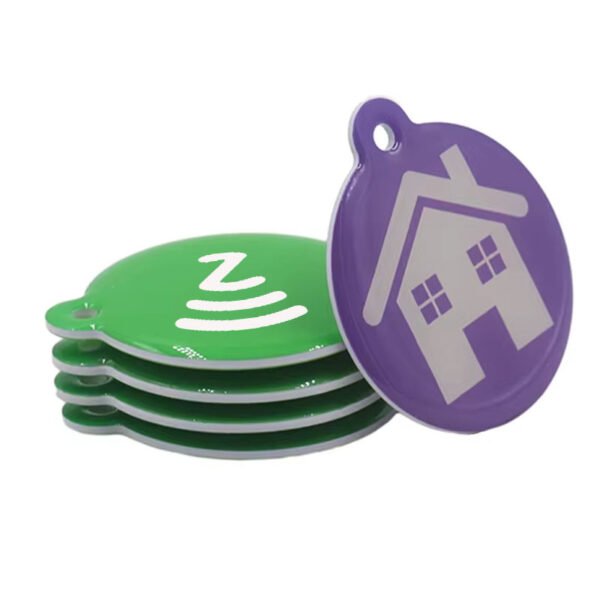 Custom Logo NFC Epoxy Keyfob – 125kHz Waterproof NFC Tag, QR Code Keychain for Access Control & Identification - Image 3
