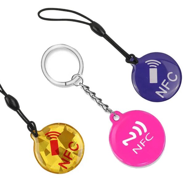 Custom Logo NFC Epoxy Keyfob – 125kHz Waterproof NFC Tag, QR Code Keychain for Access Control & Identification - Image 5