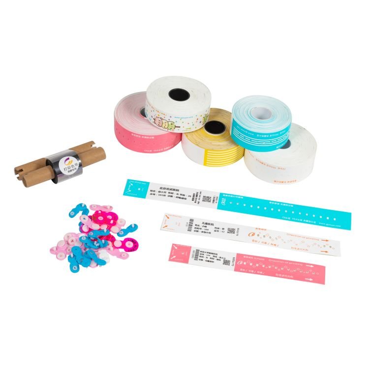 High-Quality Tyvek & Thermal RFID Hospital Wristbands – Red Printable Identification Bracelets with RFID Integration for Patient Safety & Event Access