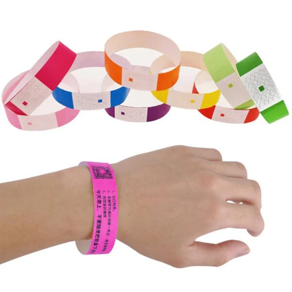Customized Logo Print Synthetic Paper Wristbands – Personalized Tyvek Event ID Bracelets with Barcode & QR Code for Concerts, Festivals & Access Control - Image 6