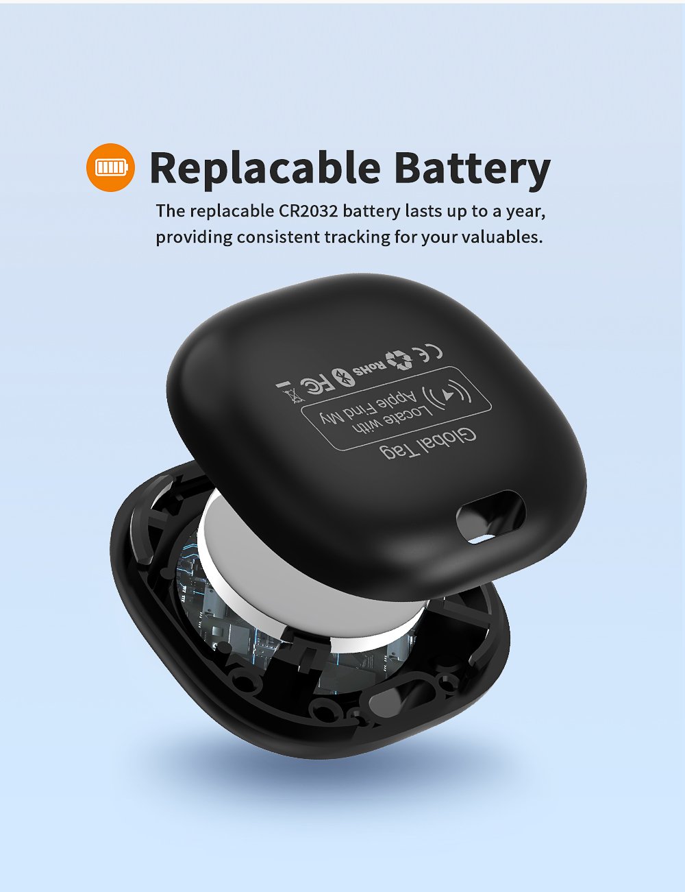 MFi-Certified Mini Smart Tag Tracker — Pets Anti-Lost Alarm & Key Finder (Works with Apple Find My*) - Image 4